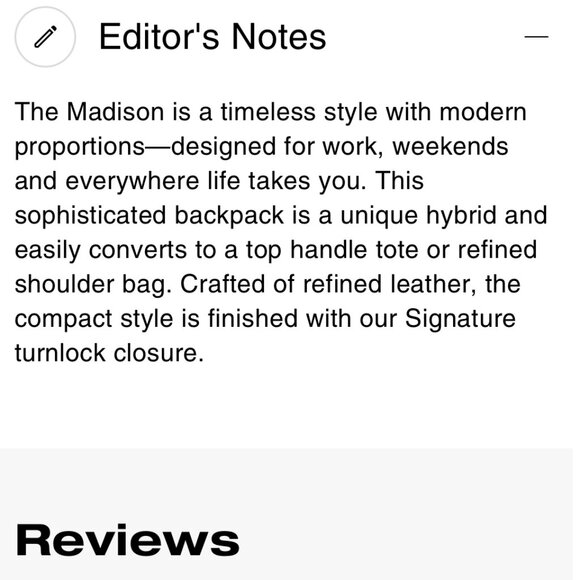 Coach Madison Convertible Backpack 18 in Black Leather - Picture 12 of 13